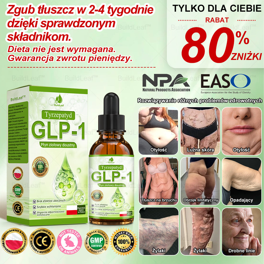 🎁🎁OSTATNIA SZANSA! Zostało tylko 5 sztuk! Oferujemy ogromną zniżkę 50%! 🌸Wyprodukowano i wysłano z Polski 🇵🇱 BuildLeaf® Tyrzepatyd GLP-1 Krople odchudzające i wspomagające zdrowie🔥🔥 Nie przegap, kolejna taka okazja dopiero w przyszłym roku!